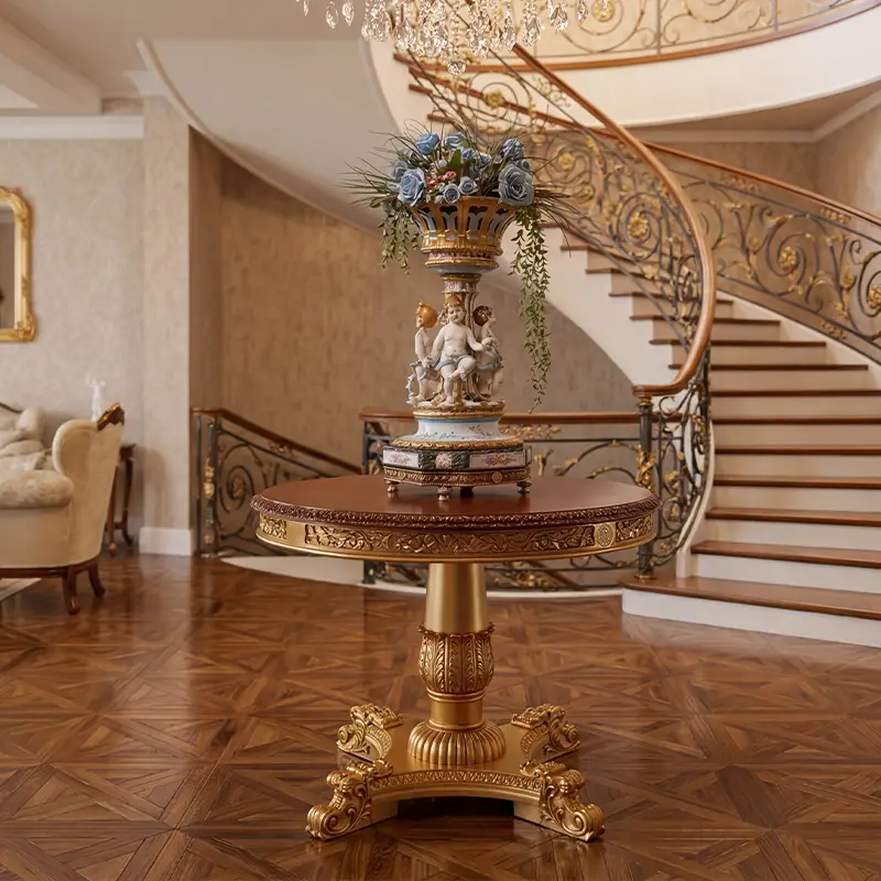 classic design entrance and foyer Table solid wood luxury house ambient