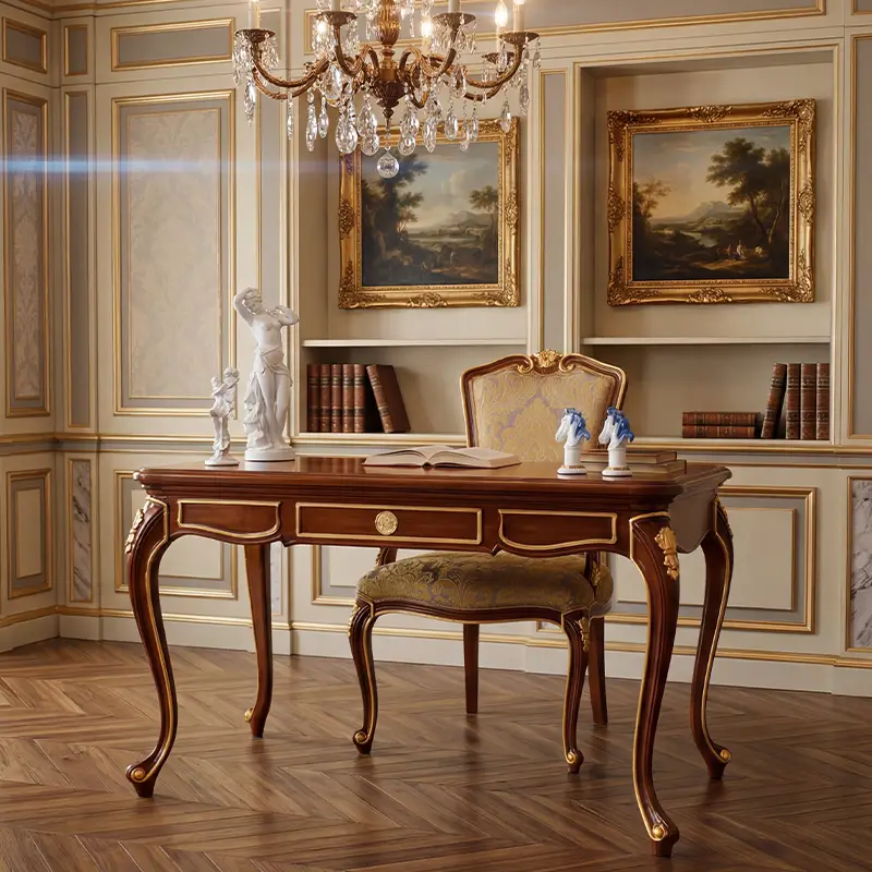 Classic luxury vintage design office desk made in Italy - luxury design office furniture