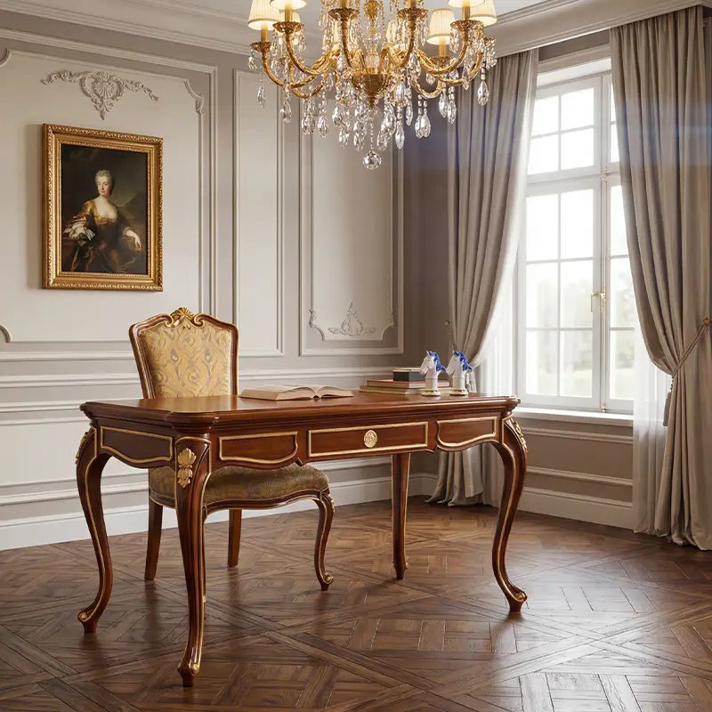Classic luxury vintage design office desk made in Italy - luxury design office furniture
