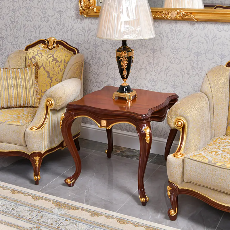 shell side table natural wood color