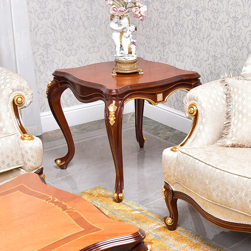 shell side table natural wood color