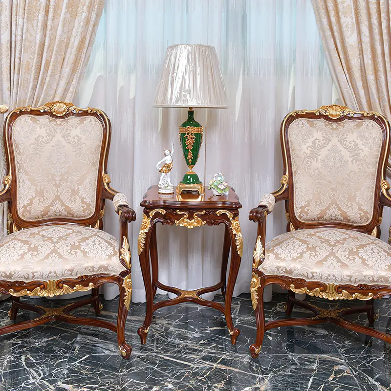 Classic Luxury Design Wooden Side Table model Siena by Deluxe Arte