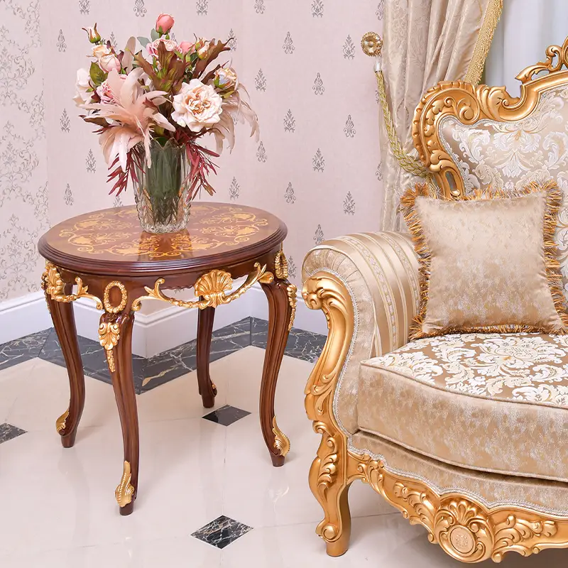 classic luxury design Italian living room side table