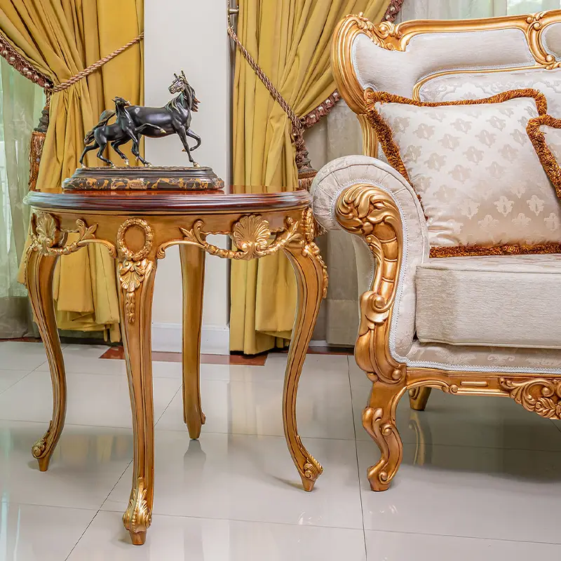 classic luxury design Italian living room side table