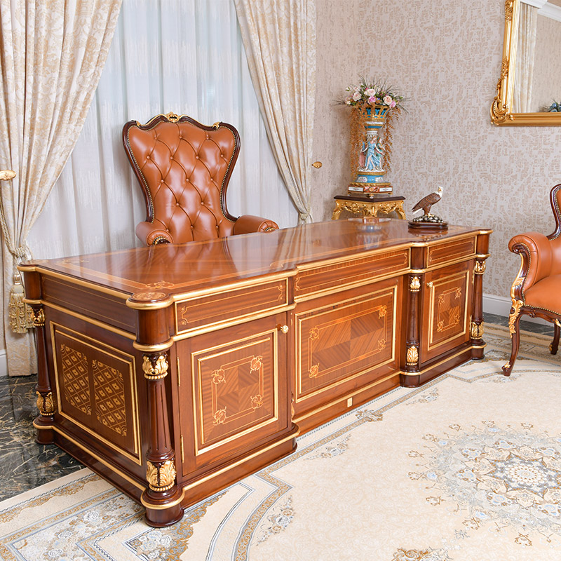 Luxury wood office desk classic italian office desk and office furniture