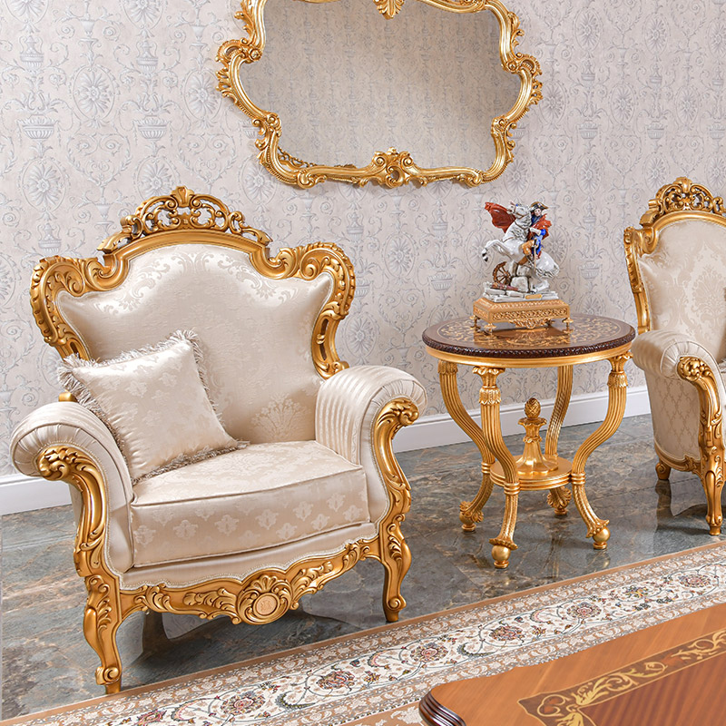 luxury classic Italian living room sofa set- Majlis sofa set- luxury armchairs