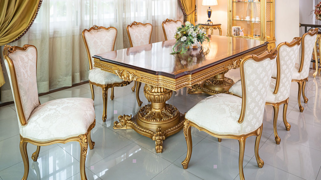 Italian Luxury Classic Dining Room Furniture | Dining Table & Dining Chairs