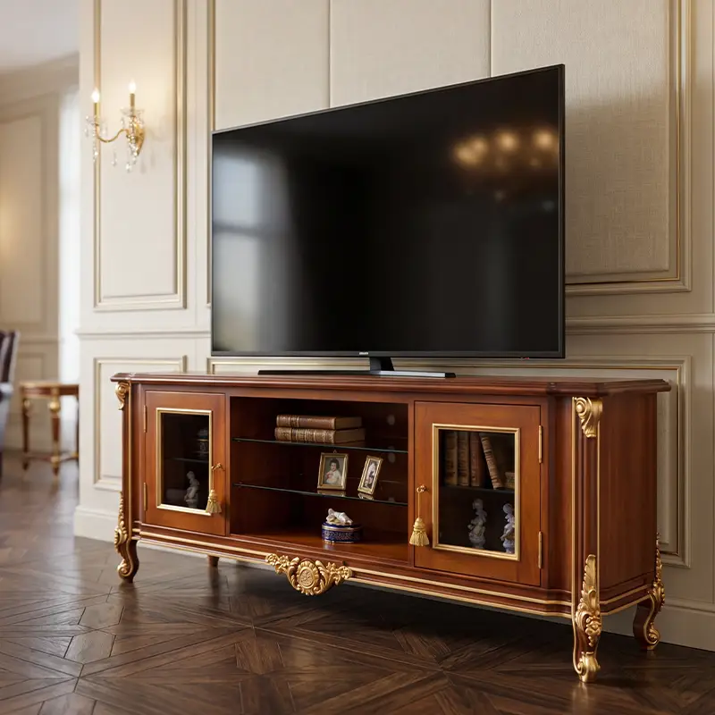 Tv Stand classic luxury design Handcrafted in Italy by Deluxe Arte