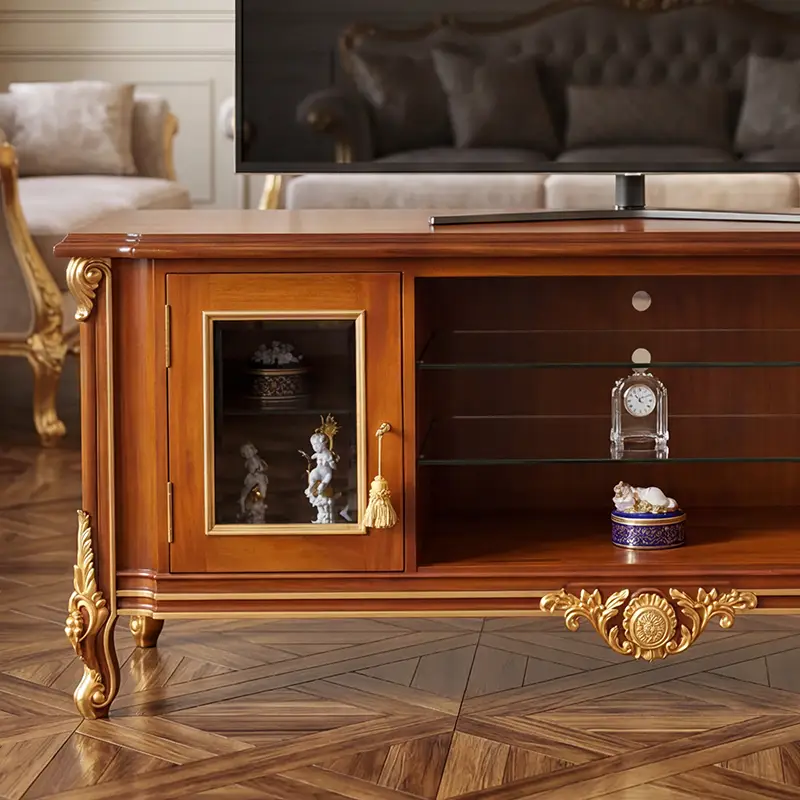 Tv Stand classic luxury design Handcrafted in Italy by Deluxe Arte