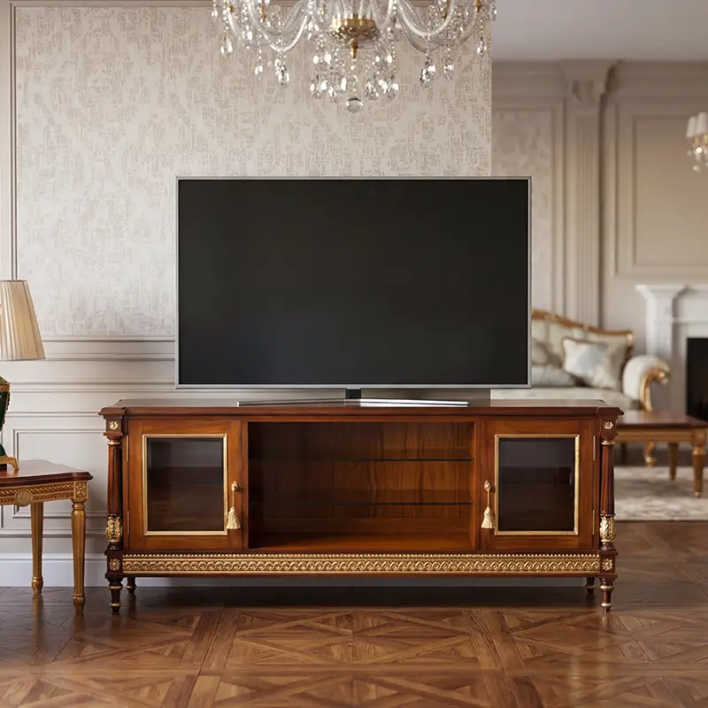 Tv Stand classic luxury design Handcrafted in Italy by Deluxe Arte