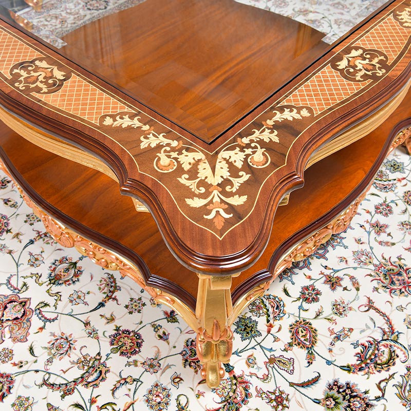 Classic Italian square coffee table