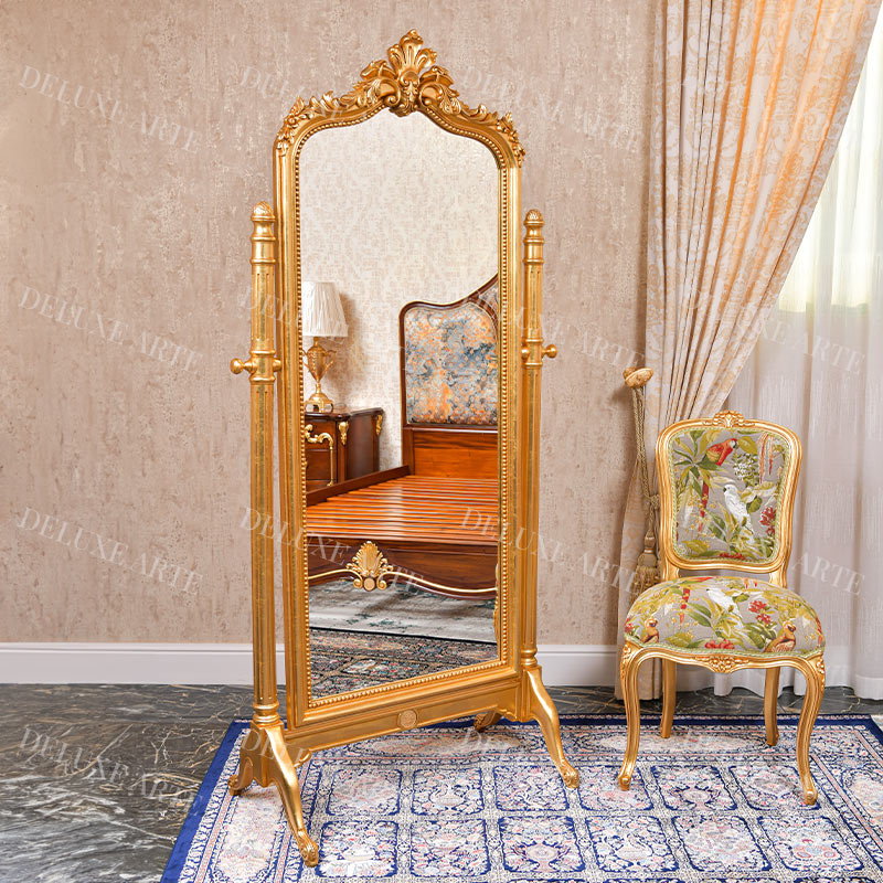 wooden classic standing mirror