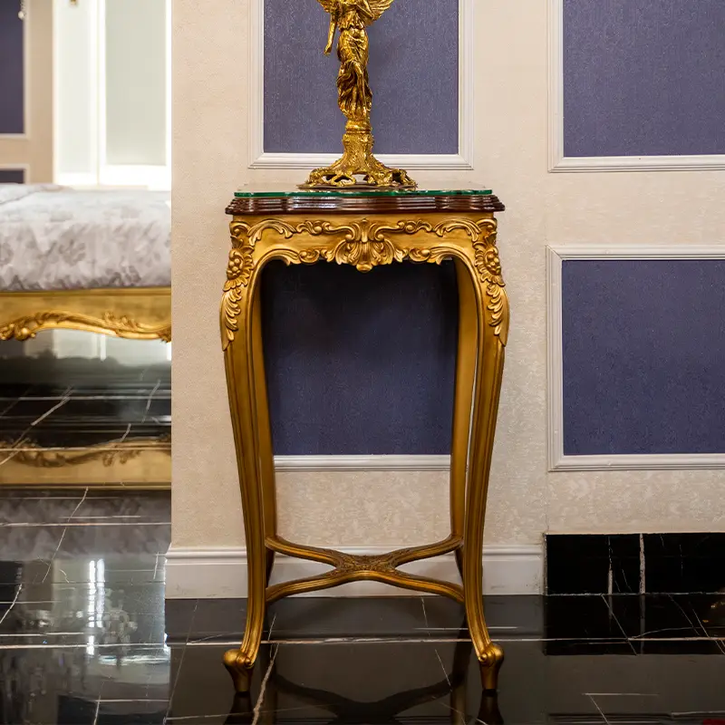 Classic Luxury Design Wooden Side Table model Siena by Deluxe Arte